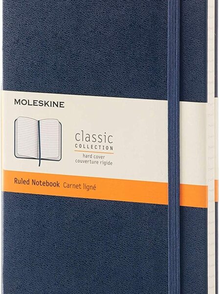 Sapphire Blue Large Ruled Hard