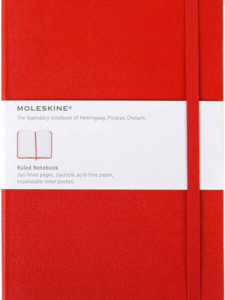 Large Ruled Notebook Red
