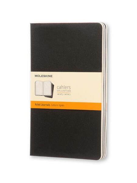 Large Ruled Cahier Black set o