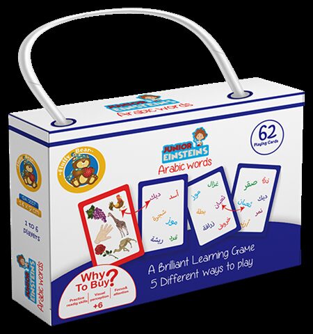 Junior Einsteins Arabic Words 62 Cards Cards Size 14x9 cm11.5 x 16.5 GA-3007