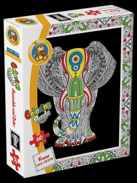 Coloring Puzzle - Elephant 60