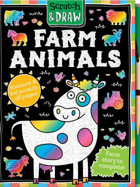 Farm Animals: Scratch & Draw