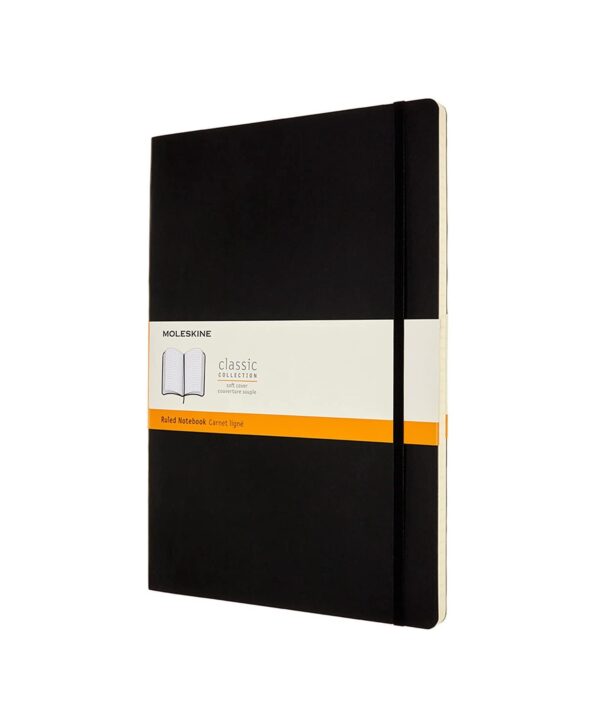 Moleskine Classic A4 Ruled Softcover Notebook: Black