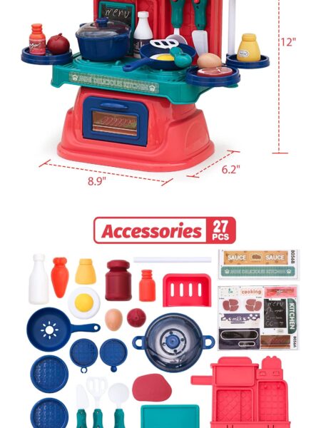 Mini kitchen play set 27pcs,