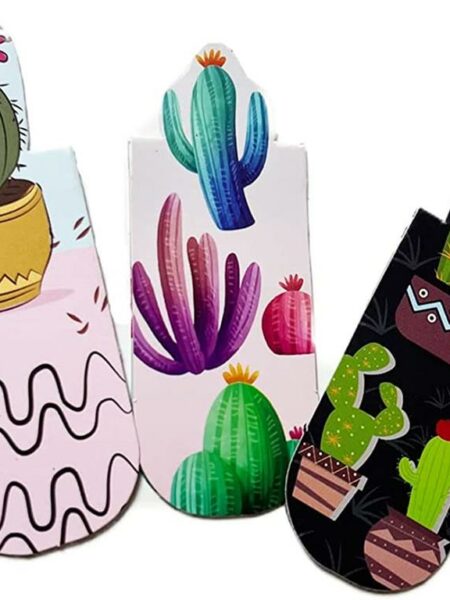 3 Magnetic Bookmarks Cactus