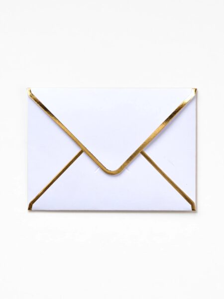 White With Gold Edges Pocket E