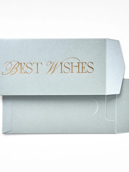 Silver Best wishes Money Envel