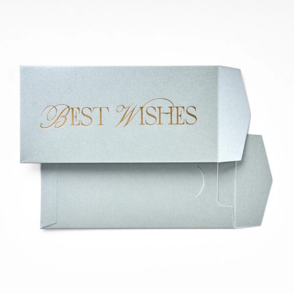 Silver Best wishes Money Envel