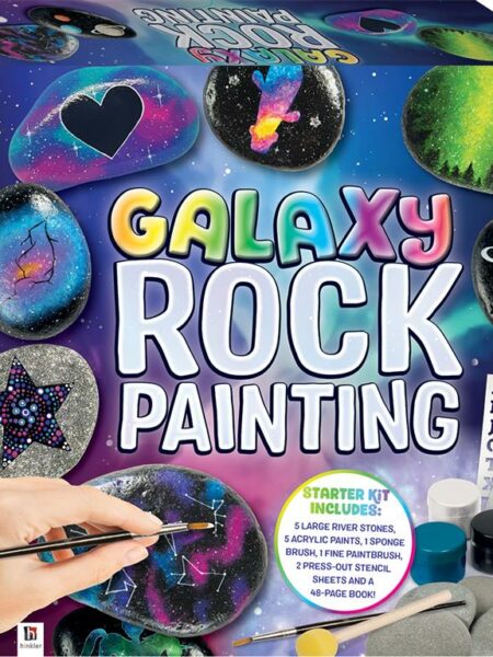 Galaxy Rock Painting