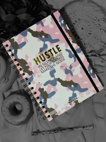 Hustle Girl Camo A5 Spiral Wire Notebook