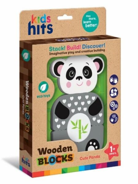 Wooden Blocks Cute Panda