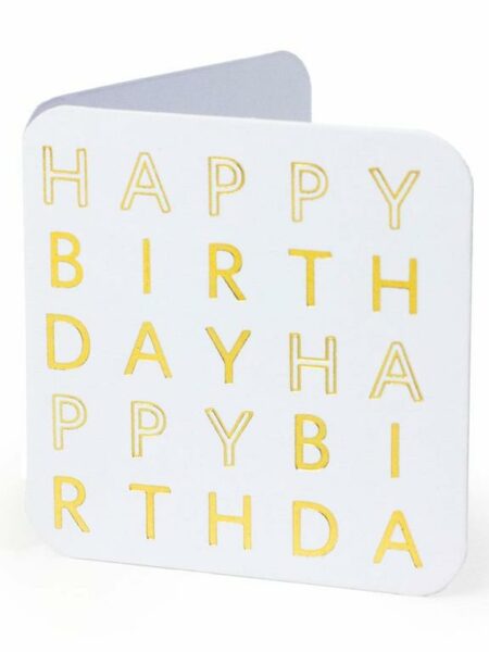 Happy Birthday Letters Mini Greeting Cards
