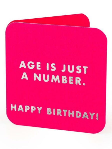 HBD Age Just a Number Mini Greeting Cards