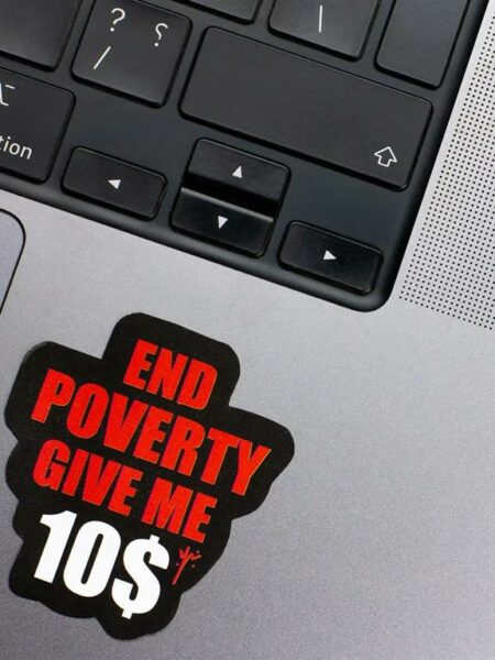 End poverty Laptop Sticker