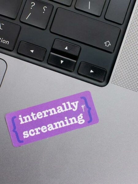 Internally screaming Laptop Sticker