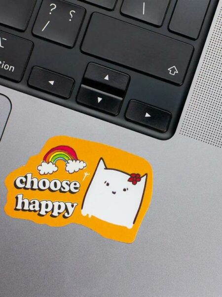 Choose happy Laptop Sticker