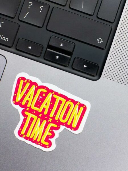 Vacation time Laptop Sticker
