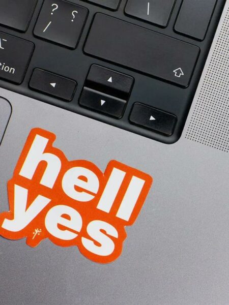 hell yes Laptop Sticker