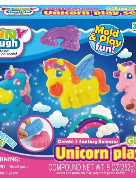Funny Dough Glitter Unicorn Play Set