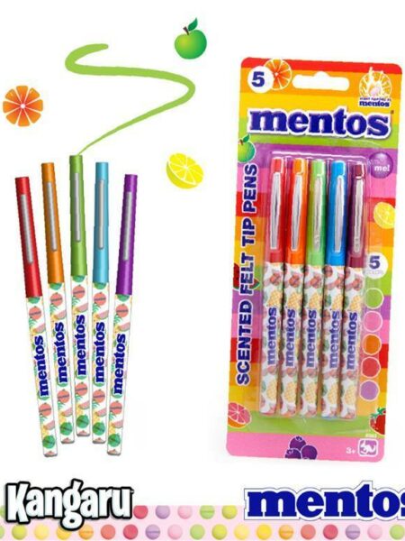 Felt Tip Pens 5 Colors Mentos Scented