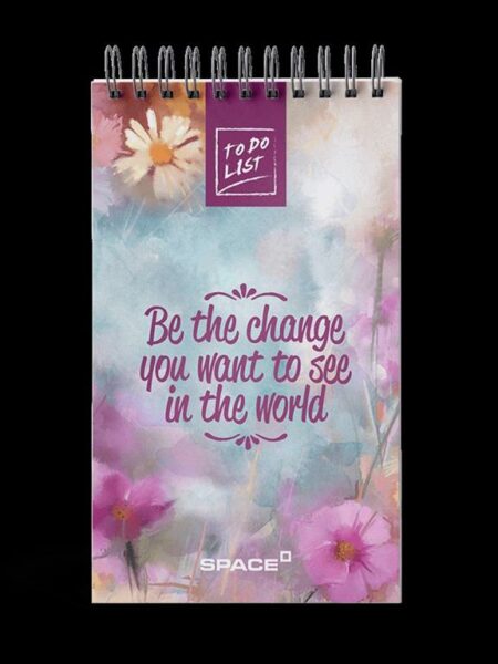 Be the Change Lined 19x11cm To Do List 80 Pages White Paper