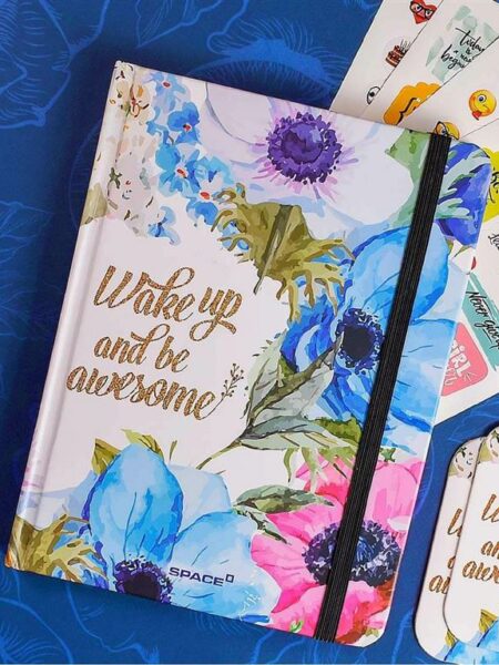 Wake Up and Be Awesome Cream Paper 20.5x15 cm Lined Hardcov