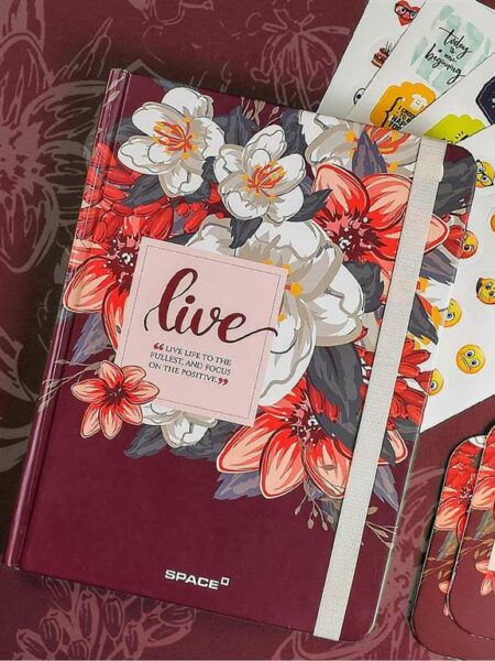 Live White Paper Lined 20.5 x 15 cm Hardcover Notebook 100 P