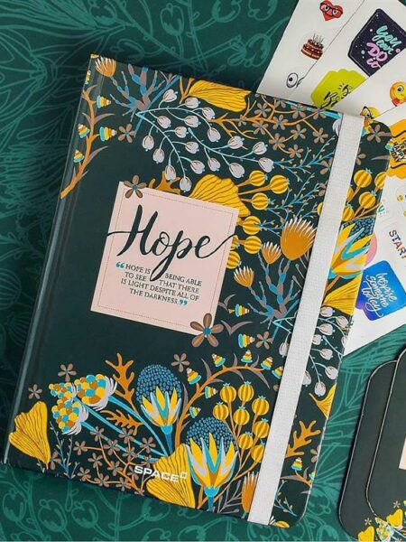Hope White Paper Lined 20.5 x 15 cm Hardcover Notebook 100 P