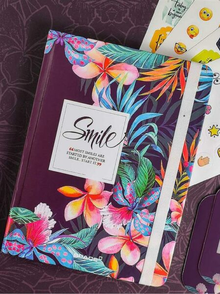 Smile White Paper Lined 20.5 x 15 cm Hardcover Notebook 100