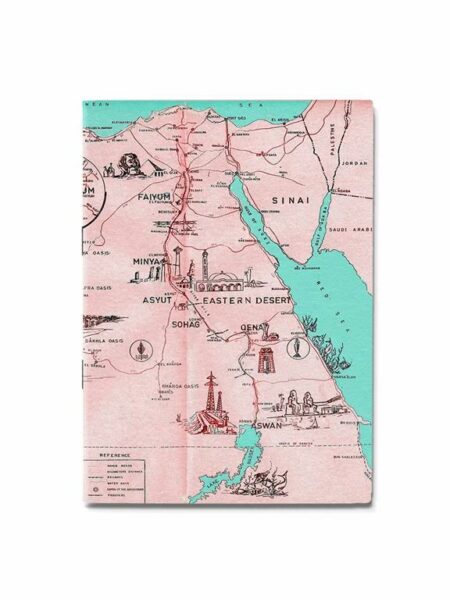 A6 SKETCH MockEgypt pink vintage map