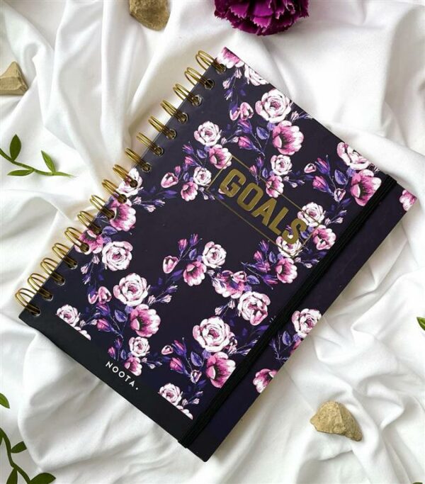 Floral A5 Spiral Wire Notebook