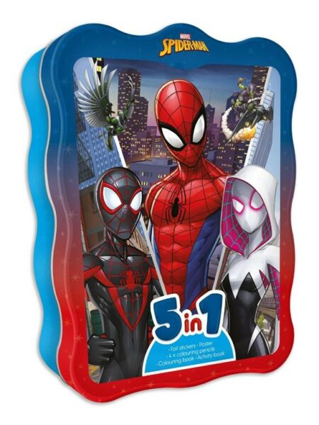 Marvel Spider-Man: 5-in-1 Activity Kit (Happiest Tin)
