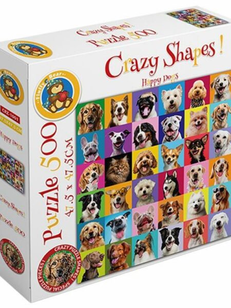 Happy Dogs - Crazy Shapes 500 pcs Puzzle