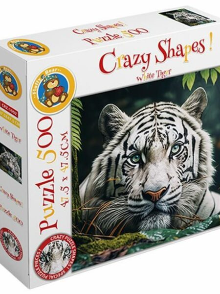 White Tiger - Crazy Shapes 500 pcs Puzzle