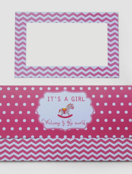 Baby Girl Envelope with matching Card