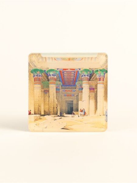 Coaster Philae Temple by David Roberts (9x9 cm) CO-5026