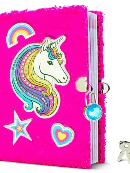 Diary: Fur with Rhinestone Unicorn Patch