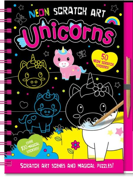 Neon Scratch Art: Unicorns