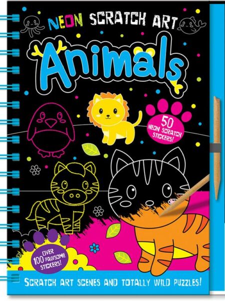Neon Scratch Art: Animals