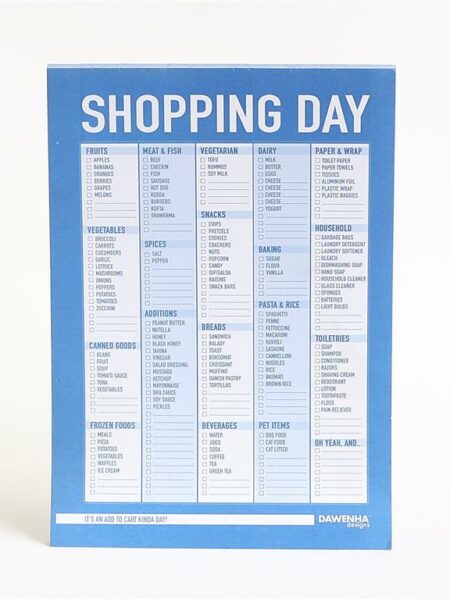 Shopping Day T-502A To Do List Notepad 50 sheets14 x 20 CM