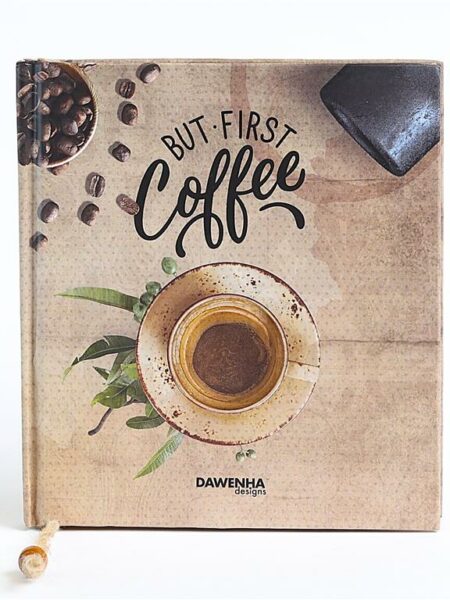 First Coffee Vintage Notebook (SKU: V-12) 16x16 cm - 200 Pag