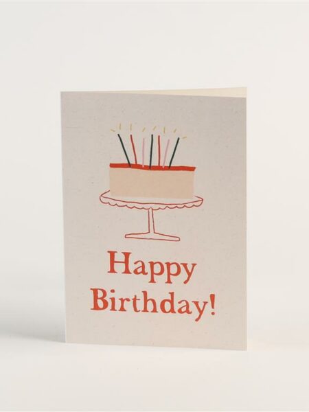 Happy Birthday Orange cake Greeting Card
