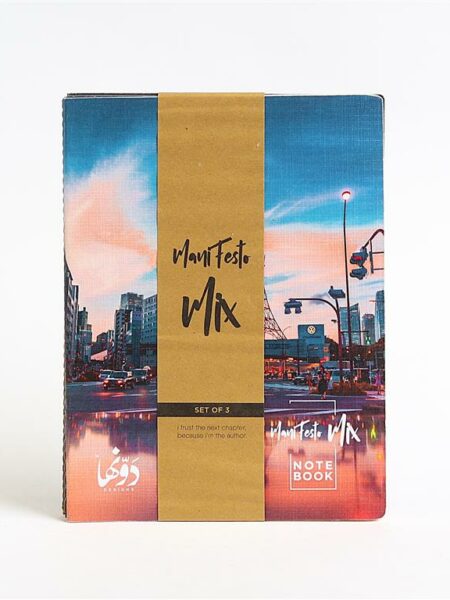 Cities 3 Notebooks Dotted- Blank- Squared-15*20 cm