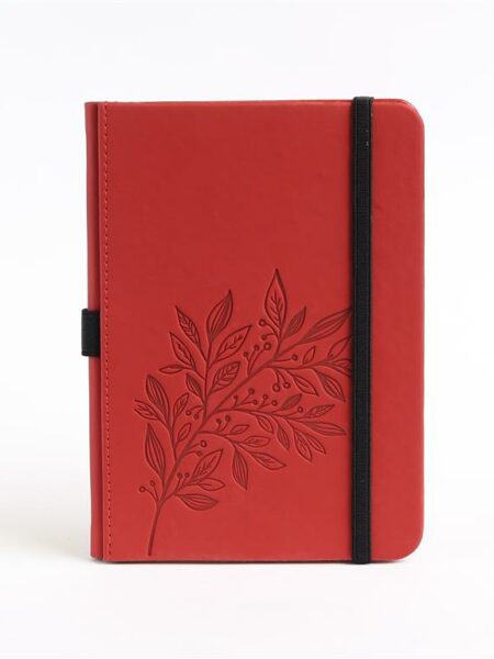 A5 Red Undated Planner & Notebook- Lined