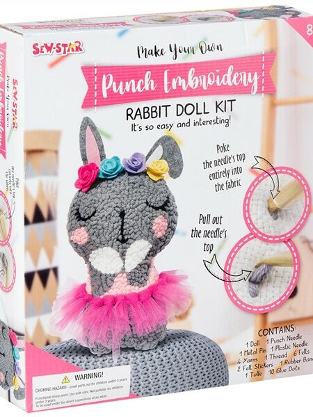 Punch Embroidery-Rabbit Doll Kit (SS-19-110)