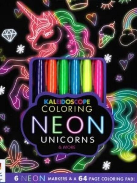 Kaleidoscope Colouring Kit: Neon Unicorn World