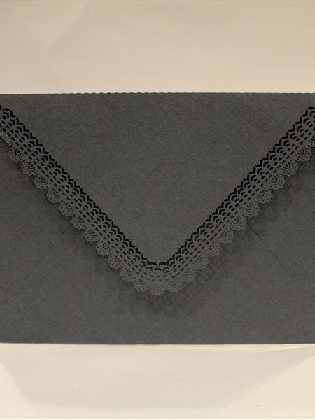 Grey Embroidered Envelopes
