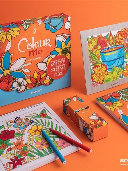 Colour Me Flowers Vol 8 (CW-6012-6) Colouring Book Set 60 Dr
