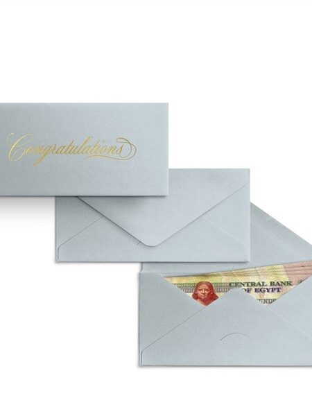 New Silver Congratulations Money Envelope