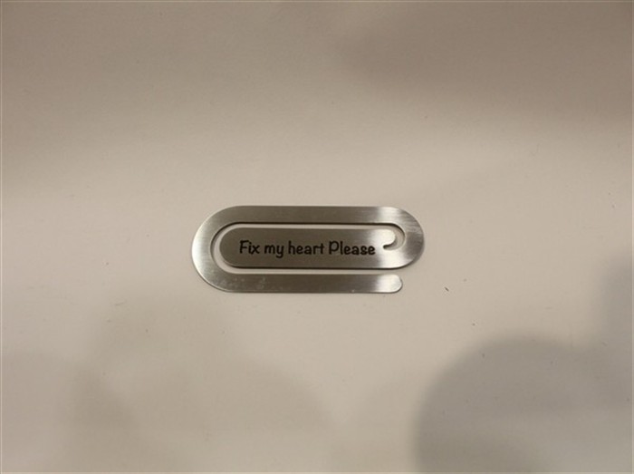 Fix My Heart Metal Bookmark